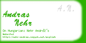andras nehr business card